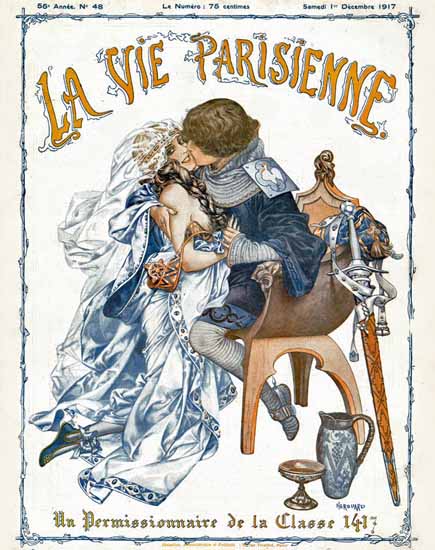 La Vie Parisienne 1917 Un Permissionnaire De La Classe 1417 Sex Appeal | Sex Appeal Vintage Ads and Covers 1891-1970