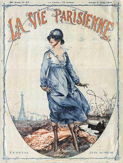 La Vie Parisienne 1918 Eiffel Tower Lvtetia | Sex Appeal Vintage Ads and Covers 1891-1970