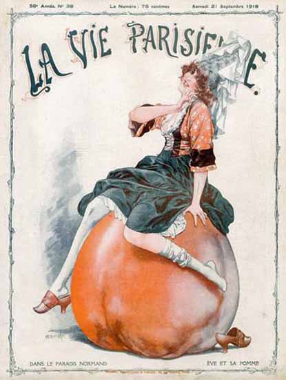 La Vie Parisienne 1918 Eve Et Sa Pomme Sex Appeal | Sex Appeal Vintage Ads and Covers 1891-1970