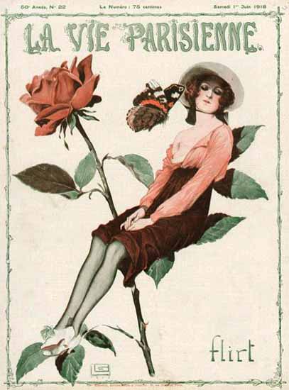 La Vie Parisienne 1918 Flirt Georges Leonnec Sex Appeal | Sex Appeal Vintage Ads and Covers 1891-1970