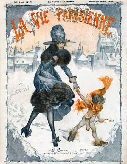 La Vie Parisienne 1918 L Amour Cheri Herouard | La Vie Parisienne Erotic Magazine Covers 1910-1939