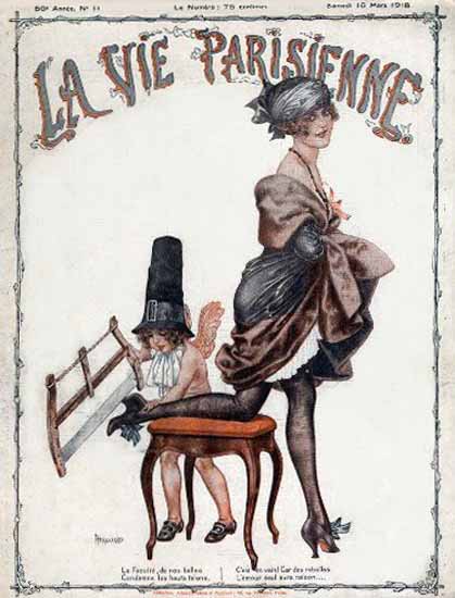 La Vie Parisienne 1918 L Elagage Cheri Herouard | La Vie Parisienne Erotic Magazine Covers 1910-1939