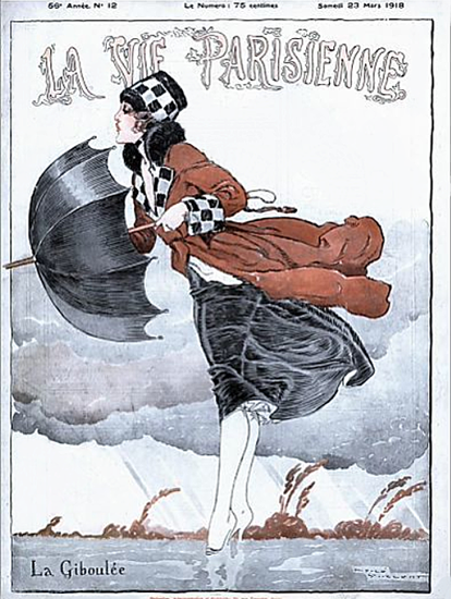 La Vie Parisienne 1918 La Giboulee Rene Vincent | La Vie Parisienne Erotic Magazine Covers 1910-1939