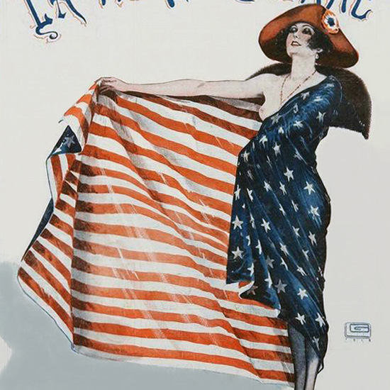 La Vie Parisienne 1918 La Mode De 1918 Georges Leonnec crop | Best of 1891-1919 Ad and Cover Art