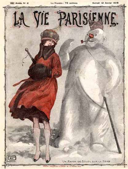 La Vie Parisienne 1918 La Neige Georges Leonnec Sex Appeal | Sex Appeal Vintage Ads and Covers 1891-1970