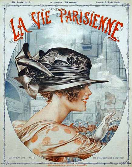 La Vie Parisienne 1918 La Premiere Minute Sex Appeal | Sex Appeal Vintage Ads and Covers 1891-1970