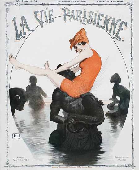 La Vie Parisienne 1918 Paris Port De Mer Sex Appeal | Sex Appeal Vintage Ads and Covers 1891-1970