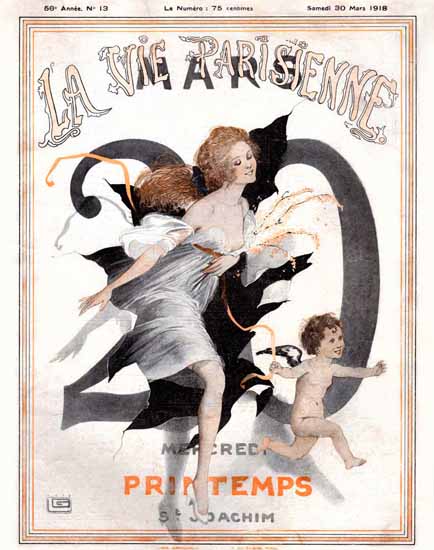 La Vie Parisienne 1918 Printemps Sex Appeal | Sex Appeal Vintage Ads and Covers 1891-1970