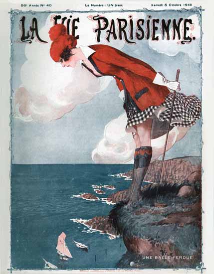 La Vie Parisienne 1918 Une Balle Perdue Sex Appeal | Sex Appeal Vintage Ads and Covers 1891-1970