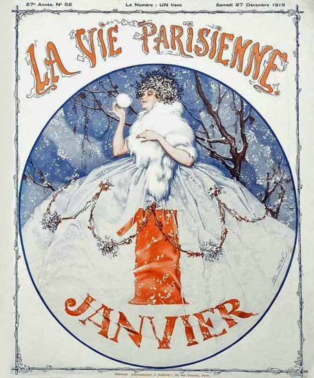 La Vie Parisienne 1919 1 Janvier Leo Fontan | La Vie Parisienne Erotic Magazine Covers 1910-1939