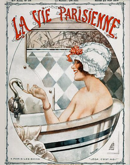 La Vie Parisienne 1919 A Paris-Les-Bains Sex Appeal | Sex Appeal Vintage Ads and Covers 1891-1970