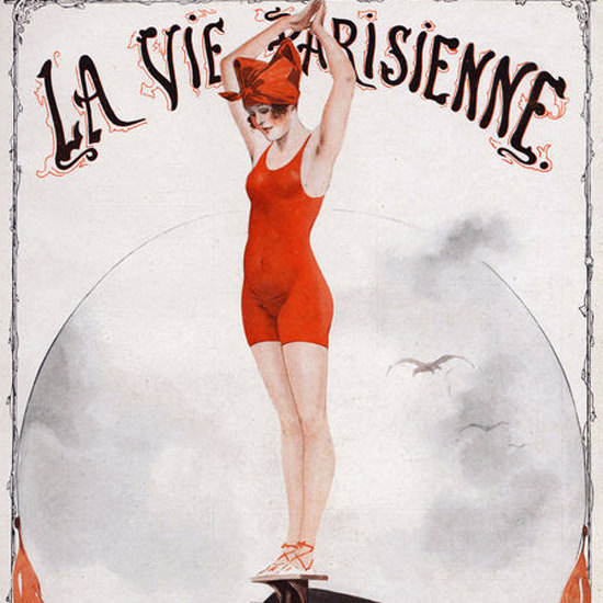 La Vie Parisienne 1919 Etoile De Mer Georges Leonnec crop | Best of 1891-1919 Ad and Cover Art