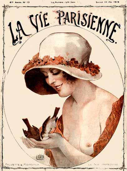 La Vie Parisienne 1919 Le Nid Improvise Sex Appeal | Sex Appeal Vintage Ads and Covers 1891-1970