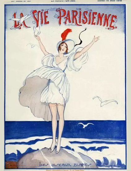 La Vie Parisienne 1919 Les Oiseaux Blancs Sex Appeal | Sex Appeal Vintage Ads and Covers 1891-1970