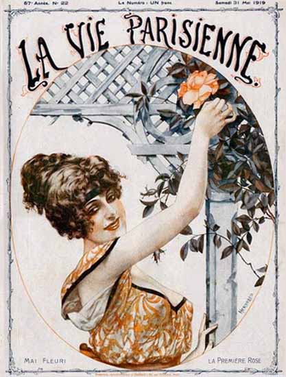 La Vie Parisienne 1919 Mai Fleuri Cheri Herouard | La Vie Parisienne Erotic Magazine Covers 1910-1939