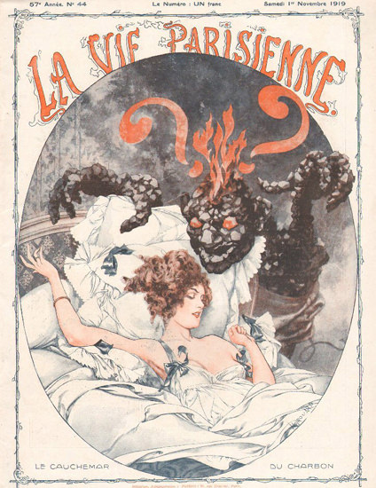 La Vie Parisienne 1919 Sleeping Girl Cauchemar | Sex Appeal Vintage Ads and Covers 1891-1970