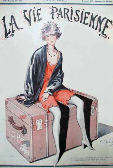 La Vie Parisienne 1920 Les Vacances Sont Finies Sex Appeal | Sex Appeal Vintage Ads and Covers 1891-1970