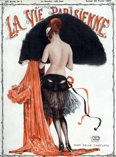 La Vie Parisienne 1920 Nude MamZelle Tartuffe Sex Appeal | Sex Appeal Vintage Ads and Covers 1891-1970