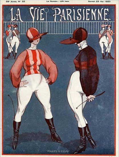 La Vie Parisienne 1920 Poules D Essai Armand Vallee | La Vie Parisienne Erotic Magazine Covers 1910-1939