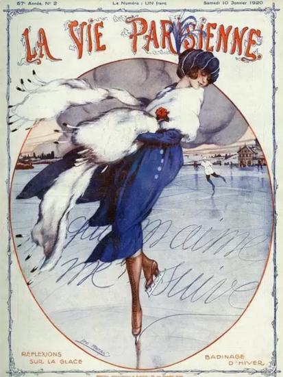 La Vie Parisienne 1920 Reflexions Sur La Glace Sex Appeal | Sex Appeal Vintage Ads and Covers 1891-1970