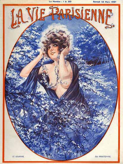 La Vie Parisienne 1921 Le Sourire Du Printemps Sex Appeal | Sex Appeal Vintage Ads and Covers 1891-1970