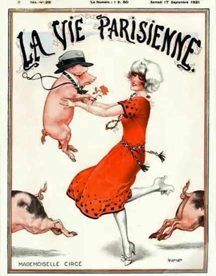 La Vie Parisienne 1921 Mademoiselle Circe Sex Appeal | Sex Appeal Vintage Ads and Covers 1891-1970