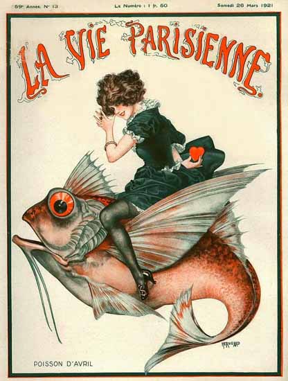 La Vie Parisienne 1921 Poisson D Avril Sex Appeal | Sex Appeal Vintage Ads and Covers 1891-1970