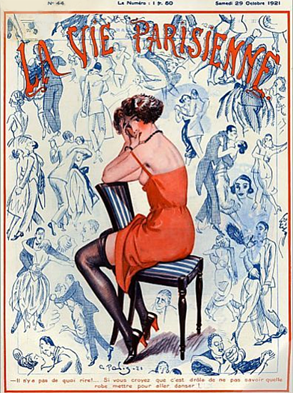 La Vie Parisienne 1921 Robe Pour Aller Danser Georges Pavis | La Vie Parisienne Erotic Magazine Covers 1910-1939