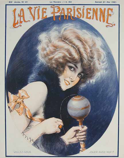 La Vie Parisienne 1921 Voulez-Vous Jouer Avec Moi Sex Appeal | Sex Appeal Vintage Ads and Covers 1891-1970