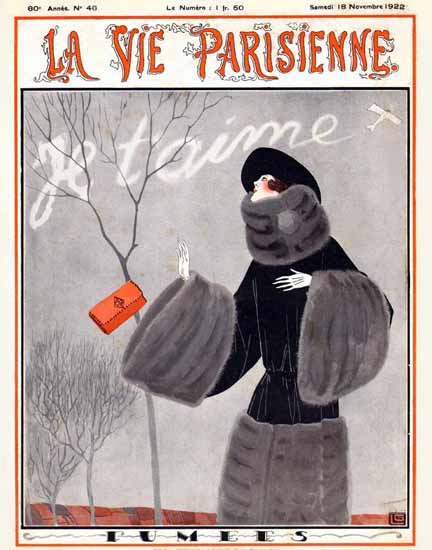 La Vie Parisienne 1922 Je T Aime Fumes Georges Leonnec | La Vie Parisienne Erotic Magazine Covers 1910-1939