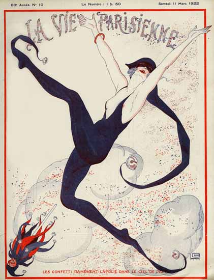 La Vie Parisienne 1922 Les Confetti La Folie Ciel Sex Appeal | Sex Appeal Vintage Ads and Covers 1891-1970