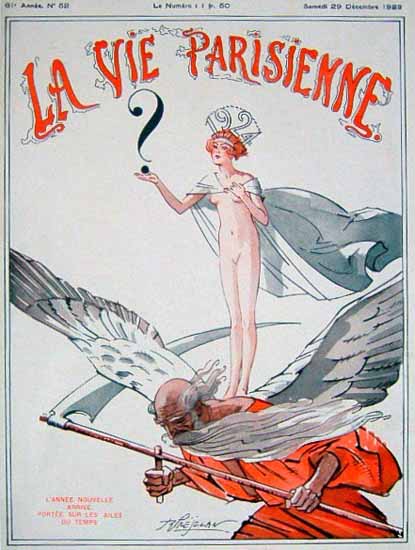 La Vie Parisienne 1923 L Annee Nouvelle 1924 Rene Prejelan | La Vie Parisienne Erotic Magazine Covers 1910-1939