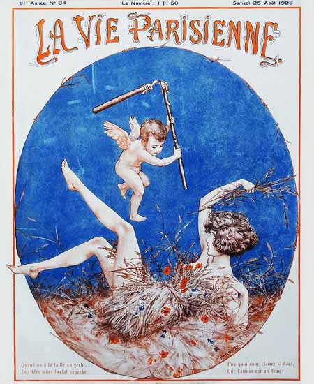 La Vie Parisienne 1923 Que L Amour Est Un Fleau Cheri Herouard | La Vie Parisienne Erotic Magazine Covers 1910-1939