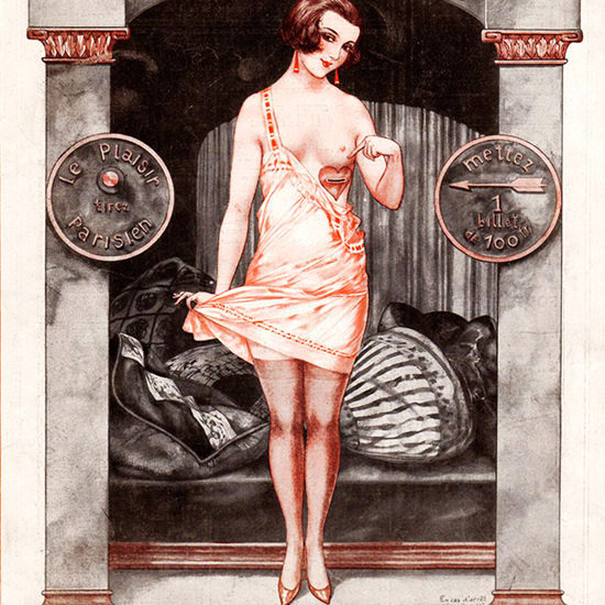 La Vie Parisienne 1924 Distributeur Automatique Cheri Herouard crop | Best of 1920s Ad and Cover Art