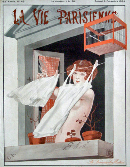 La Vie Parisienne 1924 Le Dimanche Matin Georges Leonnec Sex Appeal | Sex Appeal Vintage Ads and Covers 1891-1970