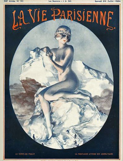 La Vie Parisienne 1924 Le Temps De Piolet Cheri Herouard | La Vie Parisienne Erotic Magazine Covers 1910-1939