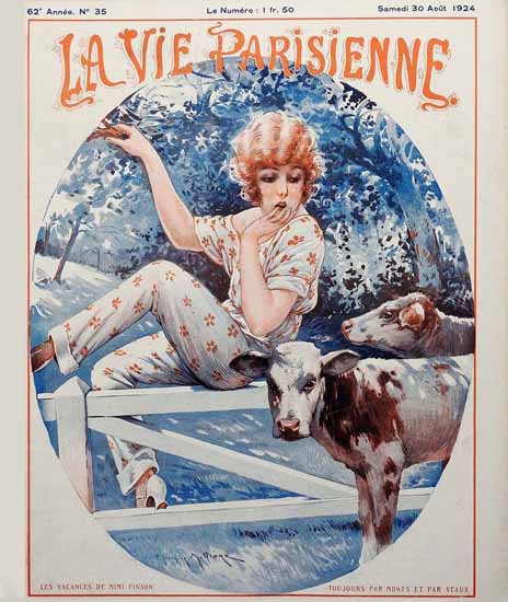 La Vie Parisienne 1924 Les Vacances De Mimi Pinson Sex Appeal | Sex Appeal Vintage Ads and Covers 1891-1970