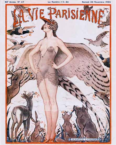 La Vie Parisienne 1924 Sa Majeste La Faisene ValdEs | La Vie Parisienne Erotic Magazine Covers 1910-1939