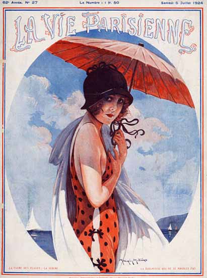 La Vie Parisienne 1924 Sur La Plage Sex Appeal | Sex Appeal Vintage Ads and Covers 1891-1970