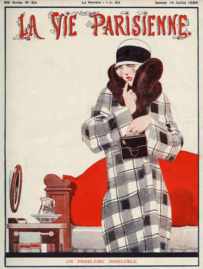 La Vie Parisienne 1924 Un Probleme Insoluble Sex Appeal | Sex Appeal Vintage Ads and Covers 1891-1970