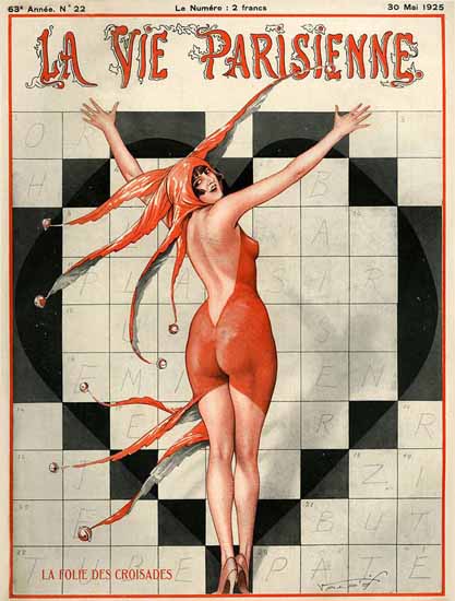 La Vie Parisienne 1925 La Folie Des Croisades Sex Appeal | Sex Appeal Vintage Ads and Covers 1891-1970