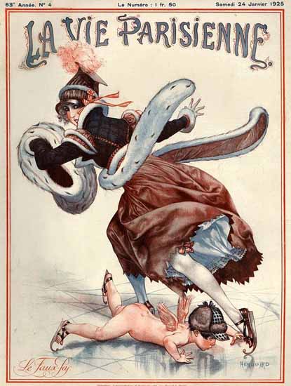 La Vie Parisienne 1925 Le Faux Pas Cheri Herouard | La Vie Parisienne Erotic Magazine Covers 1910-1939