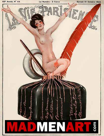 La Vie Parisienne 1925 Octobre 31 Georges Leonnec MMA | La Vie Parisienne Erotic Magazine Covers 1910-1939