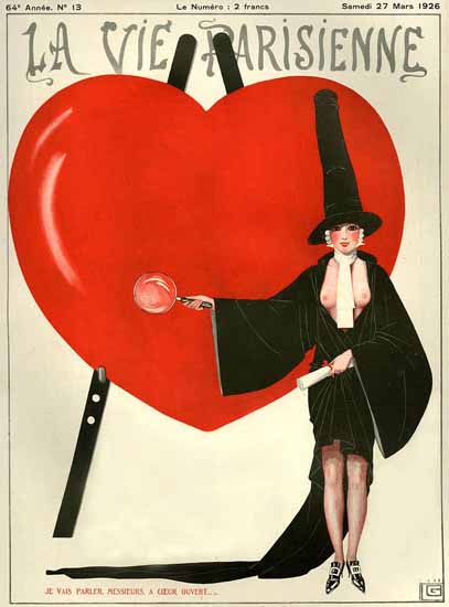 La Vie Parisienne 1926 Je Vais Parler Sex Appeal | Sex Appeal Vintage Ads and Covers 1891-1970