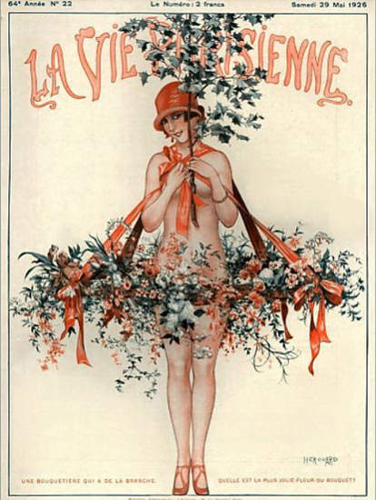 La Vie Parisienne 1926 Une Bouquetiere Cheri Herouard | La Vie Parisienne Erotic Magazine Covers 1910-1939