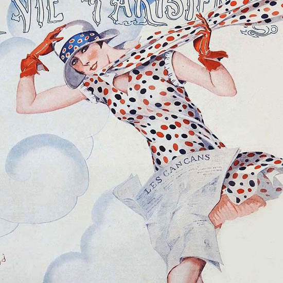 La Vie Parisienne 1926 Vent Debout Georges Leonnec crop B | Best of Vintage Cover Art 1900-1970