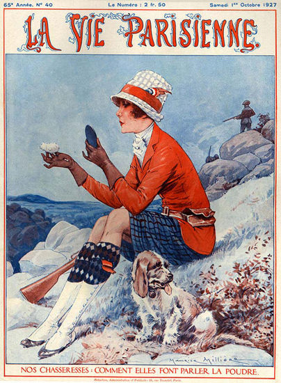 La Vie Parisienne 1927 Hunting Girl Chasseresses | Sex Appeal Vintage Ads and Covers 1891-1970