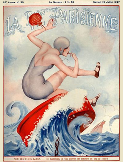 La Vie Parisienne 1927 Sur Les Flots Bleus Sex Appeal | Sex Appeal Vintage Ads and Covers 1891-1970