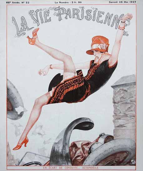 La Vie Parisienne 1927 Un Ecart De Conduite Sex Appeal | Sex Appeal Vintage Ads and Covers 1891-1970