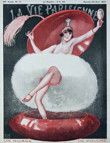 La Vie Parisienne 1927 Un Nuage De Poudre Georges Leonnec | La Vie Parisienne Erotic Magazine Covers 1910-1939